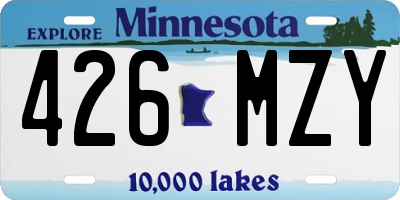 MN license plate 426MZY