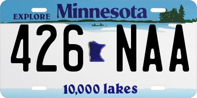 MN license plate 426NAA
