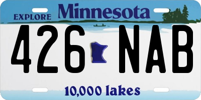 MN license plate 426NAB