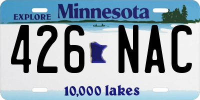 MN license plate 426NAC