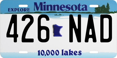 MN license plate 426NAD