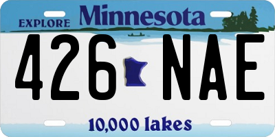 MN license plate 426NAE