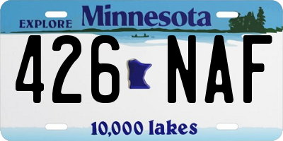 MN license plate 426NAF