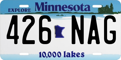 MN license plate 426NAG