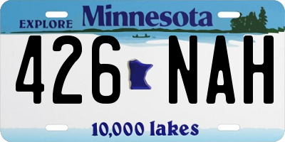 MN license plate 426NAH