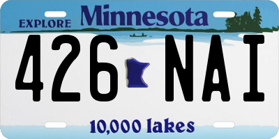 MN license plate 426NAI