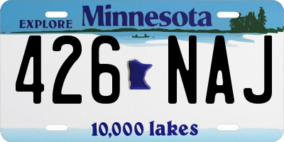 MN license plate 426NAJ