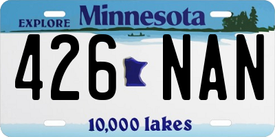 MN license plate 426NAN