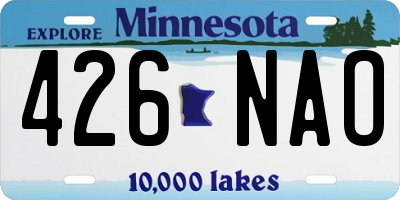 MN license plate 426NAO