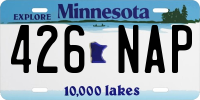 MN license plate 426NAP