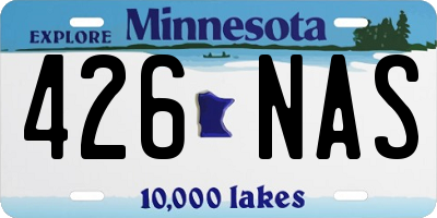 MN license plate 426NAS