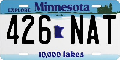 MN license plate 426NAT