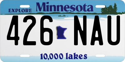 MN license plate 426NAU