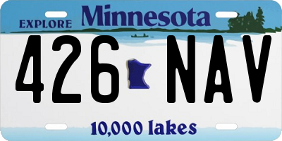 MN license plate 426NAV