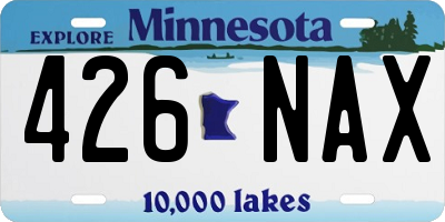 MN license plate 426NAX