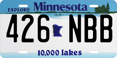 MN license plate 426NBB
