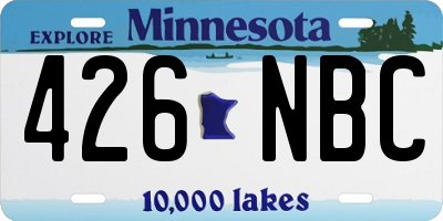 MN license plate 426NBC