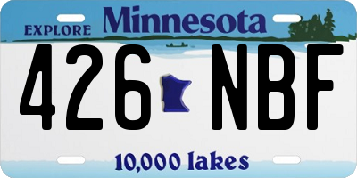 MN license plate 426NBF