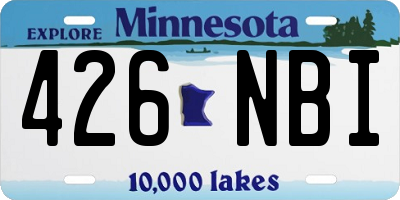 MN license plate 426NBI
