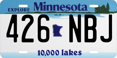 MN license plate 426NBJ
