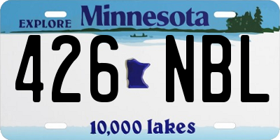 MN license plate 426NBL