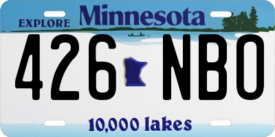 MN license plate 426NBO