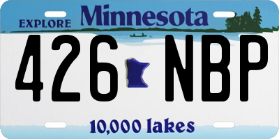 MN license plate 426NBP