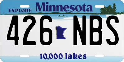 MN license plate 426NBS