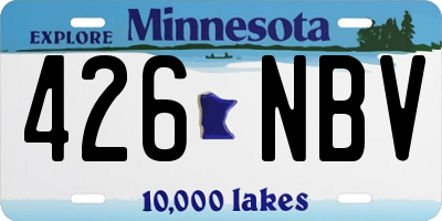 MN license plate 426NBV