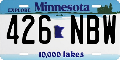 MN license plate 426NBW