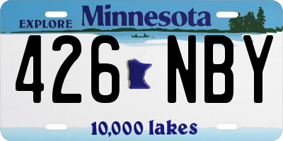 MN license plate 426NBY