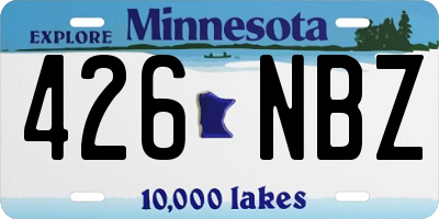 MN license plate 426NBZ