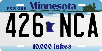 MN license plate 426NCA