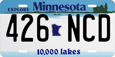 MN license plate 426NCD