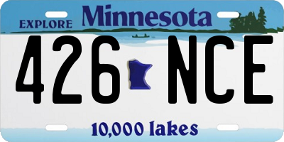 MN license plate 426NCE