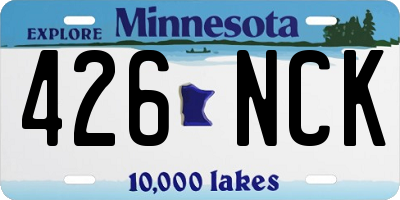 MN license plate 426NCK