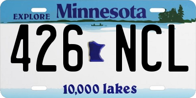 MN license plate 426NCL