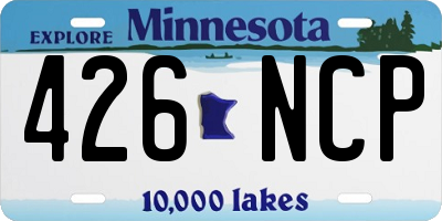 MN license plate 426NCP