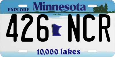 MN license plate 426NCR
