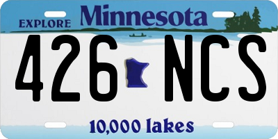 MN license plate 426NCS