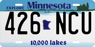 MN license plate 426NCU