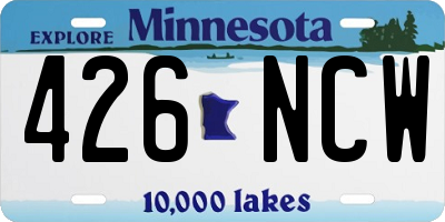 MN license plate 426NCW