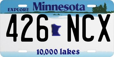 MN license plate 426NCX