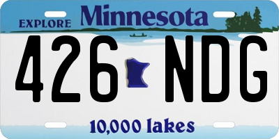 MN license plate 426NDG