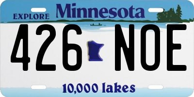 MN license plate 426NOE