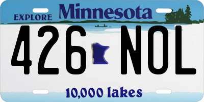 MN license plate 426NOL