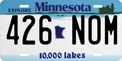 MN license plate 426NOM