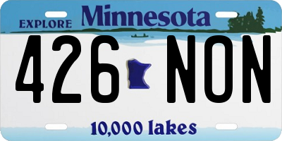 MN license plate 426NON