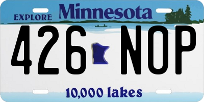MN license plate 426NOP