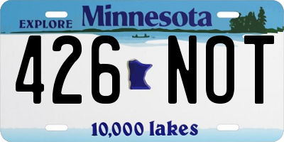 MN license plate 426NOT